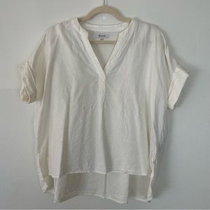 Madewell Lakeline Popover Shirt Antique Cream
